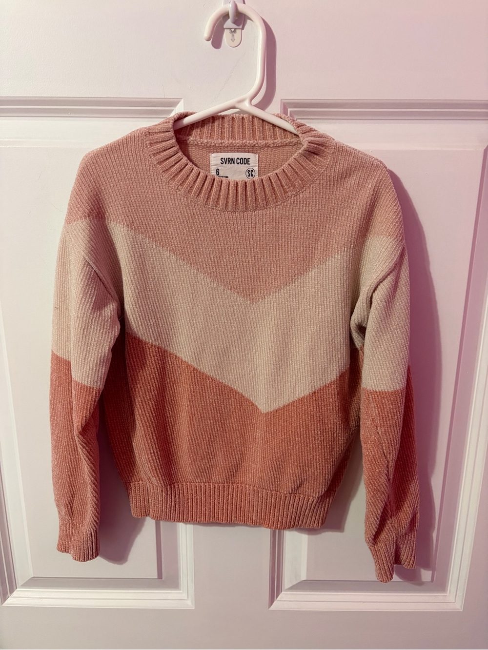 Sovereign Code Pink Chevron Crewneck Sweater